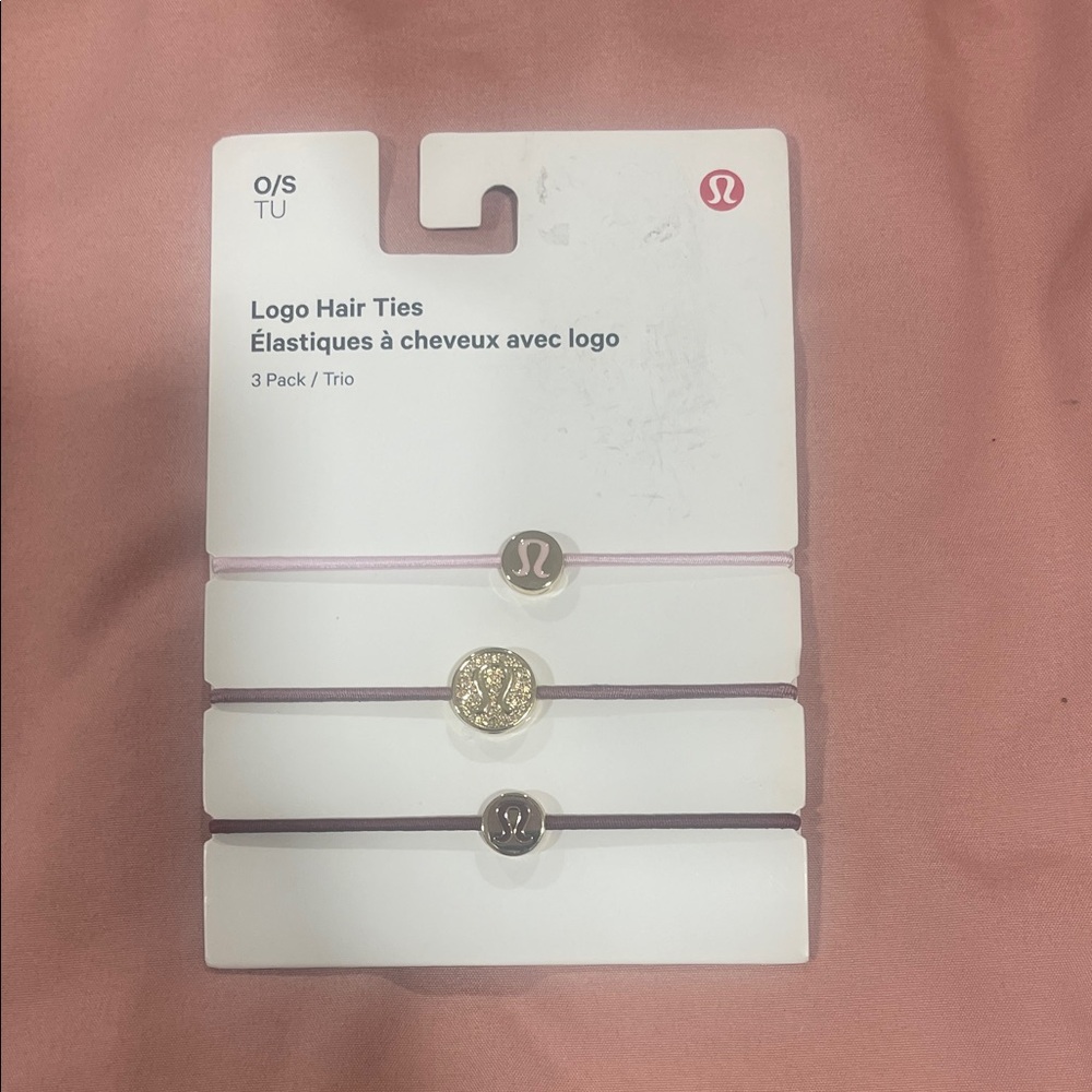 lululemon athletica Hair Ties Set - Pink, Gold, Silver